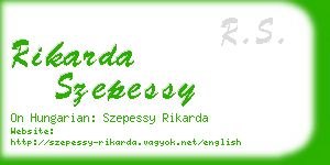 rikarda szepessy business card